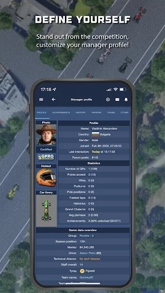 Скачать взлом GPRO - Classic racing manager [MOD: безлимитные деньги и ресурсы] — скриншот 2