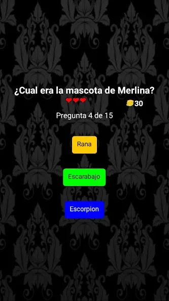 Взломанная Merlina Trivia en Español [MOD: respuestas infinitas y pistas desbloqueadas] на Андроид — скриншот 2