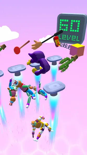 Скачать взлом Push the Dummy: Ragdoll Fall [MOD: безлимитные деньги и все уровни открыты] — скриншот 3