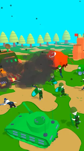 Скачать взлом Island Warfare 3D: Guns' Land [MOD: безлимитные деньги и оружие] — скриншот 4