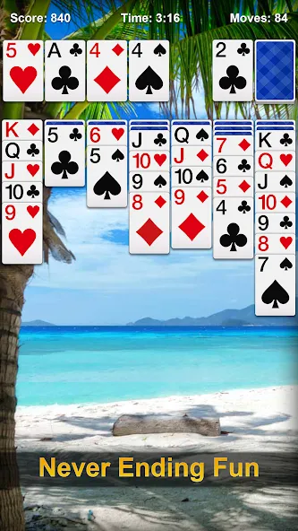 Взломанная Solitaire - Classic Card Games [MOD: без рекламы и без ограничений] на Андроид — скриншот 4