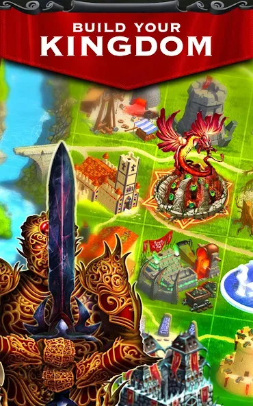Kingdoms at War: Hardcore PVP [MOD: безлимитные ресурсы и усиленная армия] на Андроид — скриншот 1