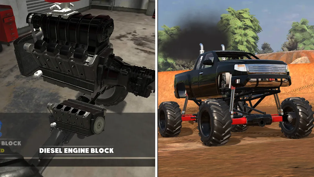 Скачать Trucks Off Road [MOD: безлимитные деньги и мощные грузовики] на телефон — скриншот 2