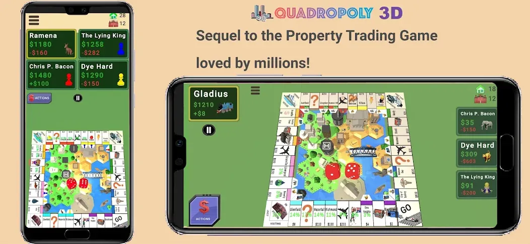 Скачать Quadropoly - Monopolist Tycoon [MOD: безлимитные деньги и ресурсы] — скриншот 1
