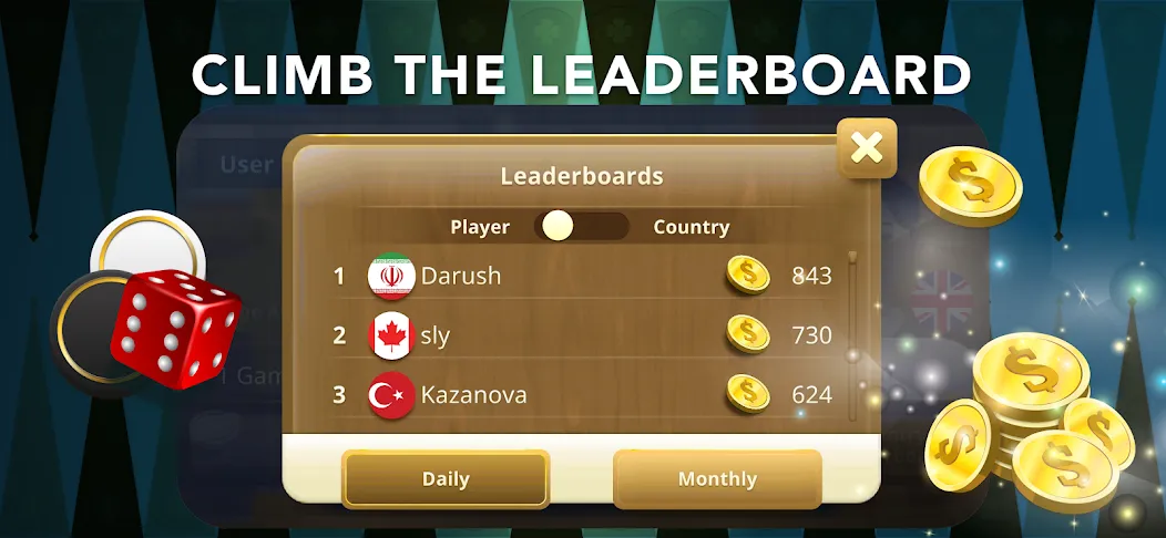 Взломанная Backgammon Classic + Online [MOD: без рекламы и онлайн-режим открыт] на Андроид — скриншот 5