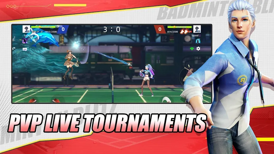 Badminton Blitz - PVP online [MOD: безлимитные монеты и энергия] (Бесплатно / APK) — скриншот 4