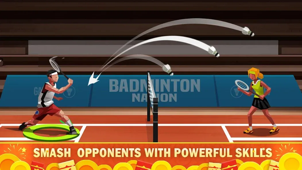 Скачать взлом Badminton League [MOD: безлимитные деньги и энергия] — скриншот 2