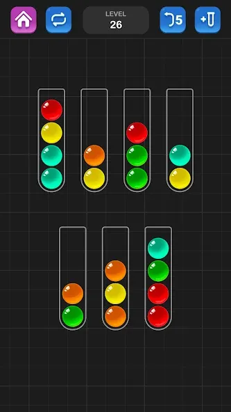 Ball Sort Puzzle - Color Game [MOD: без рекламы и все уровни открыты] (Бесплатно / APK) — скриншот 1