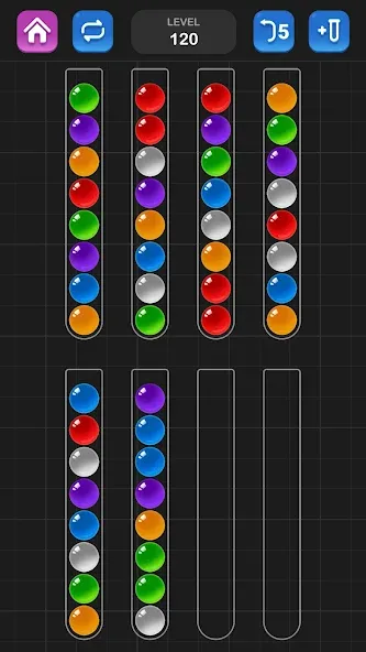 Ball Sort Puzzle - Color Game [MOD: без рекламы и все уровни открыты] (Бесплатно / APK) — скриншот 2