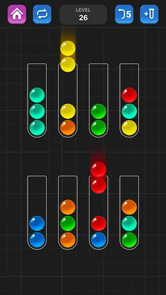 Ball Sort Puzzle - Color Game [MOD: без рекламы и все уровни открыты] (Бесплатно / APK) — скриншот 3