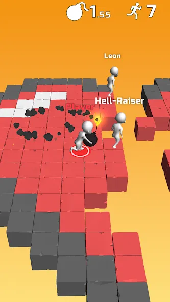Взломанная Do Not Boom .io - Tag io game [MOD: взрывная игра в жанре io без ограничений] на Андроид — скриншот 1