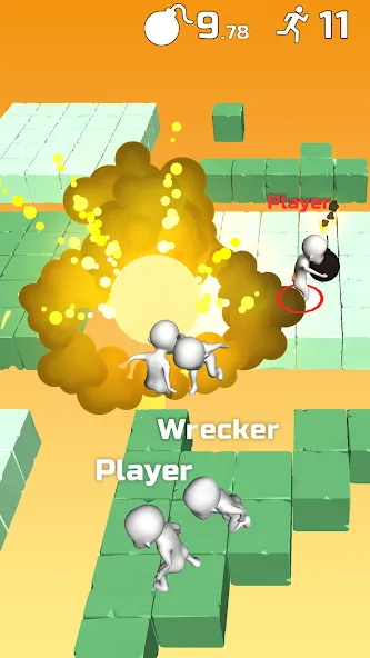 Взломанная Do Not Boom .io - Tag io game [MOD: взрывная игра в жанре io без ограничений] на Андроид — скриншот 3