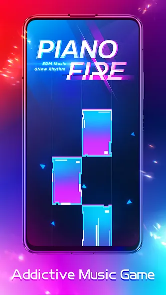 Скачать взлом Piano Fire: Edm Music & Piano [MOD: безлимитные деньги и все песни открыты] — скриншот 1
