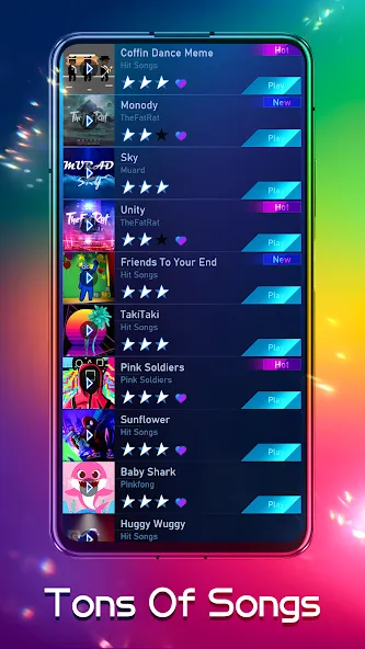 Скачать взлом Piano Fire: Edm Music & Piano [MOD: безлимитные деньги и все песни открыты] — скриншот 4