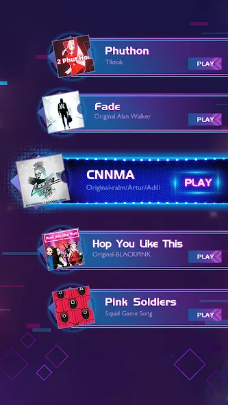 Piano Music Hop: EDM Rush! [MOD: безлимитные деньги и все песни открыты] (Бесплатно / APK) — скриншот 3