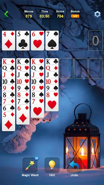Скачать Solitaire - Classic Card Games [MOD: без рекламы и безлимитные подсказки] на телефон — скриншот 3
