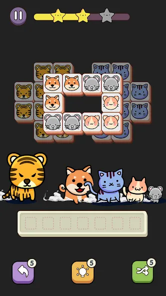 Скачать взлом Match 3 Animal - Zen Puzzle [MOD: безлимитные подсказки и отмены хода] — скриншот 2