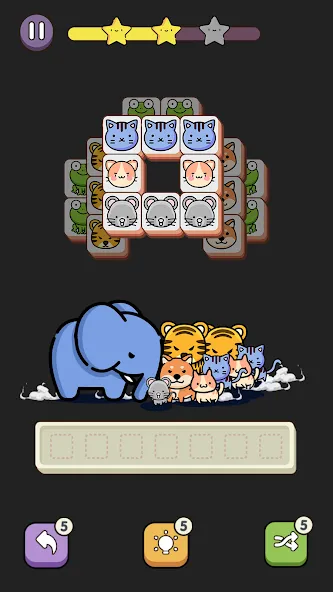 Скачать взлом Match 3 Animal - Zen Puzzle [MOD: безлимитные подсказки и отмены хода] — скриншот 4