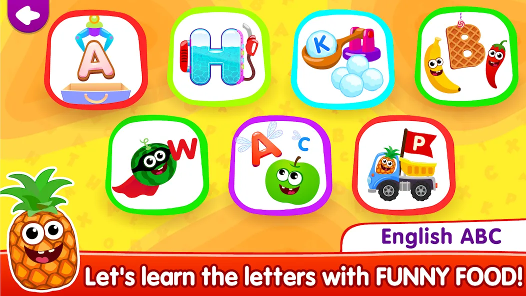 Взломанная ABC kids! Alphabet learning! [MOD: все буквы и задания открыты] на Андроид — скриншот 1