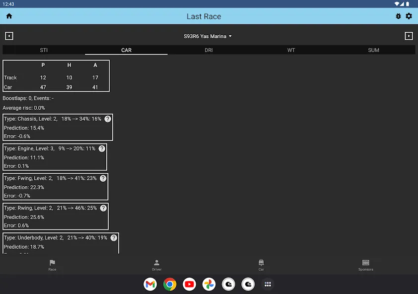 Взломанная Gpro Assistant [MOD: расширенная статистика и подсказки] на Андроид — скриншот 2