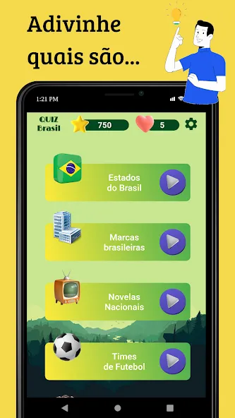 Скачать Quiz Brasil [MOD: безлимитные подсказки и правильные ответы] на телефон — скриншот 2