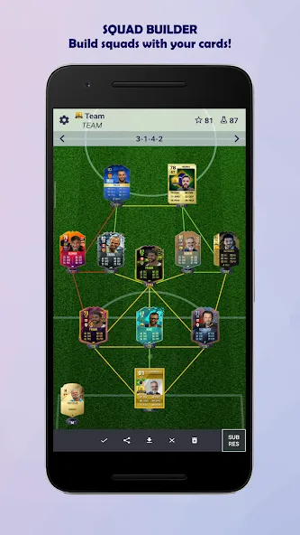 Скачать UT Card Builder 24 [MOD: безлимитные монеты и наборы] — скриншот 3