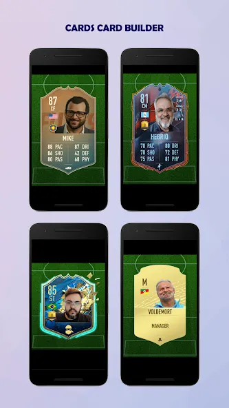 Скачать UT Card Builder 24 [MOD: безлимитные монеты и наборы] — скриншот 4