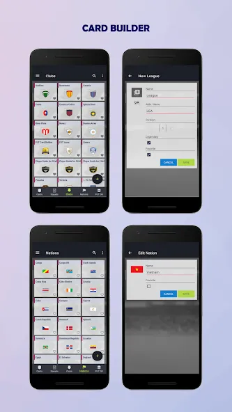 Скачать UT Card Builder 24 [MOD: безлимитные монеты и наборы] — скриншот 5