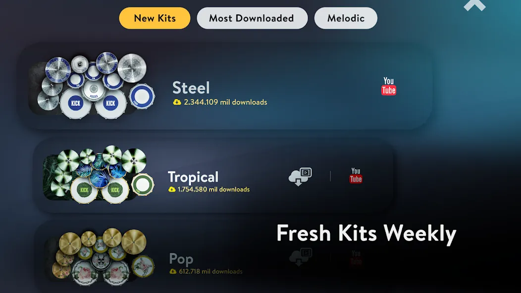 Скачать Real Drum: electronic drums [MOD: все треки открыты без рекламы] на телефон — скриншот 5
