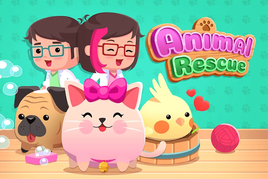 Скачать взлом Animal Rescue: Pet Shop Story [MOD: безлимитные монеты и ресурсы] — скриншот 1