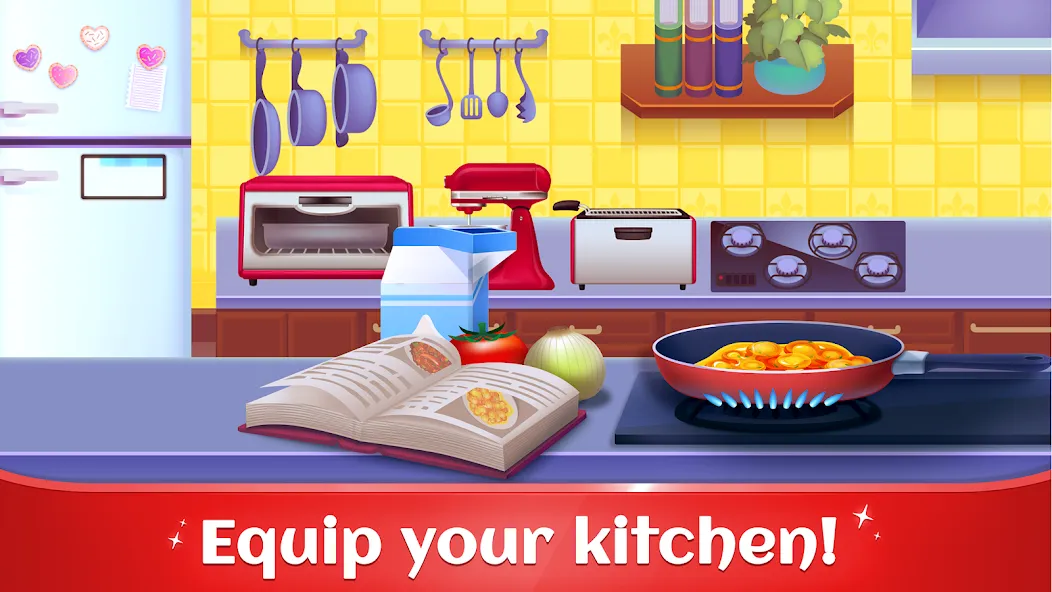 Взломанная Cookbook Master: Cooking Games [MOD: безлимитные деньги и все рецепты] на Андроид — скриншот 1