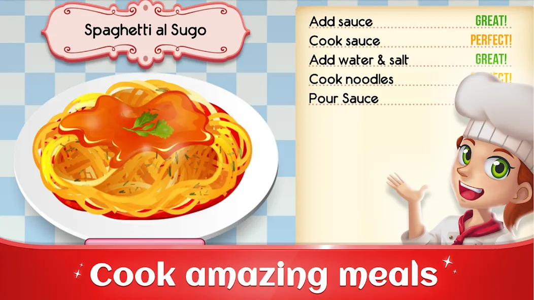 Взломанная Cookbook Master: Cooking Games [MOD: безлимитные деньги и все рецепты] на Андроид — скриншот 2