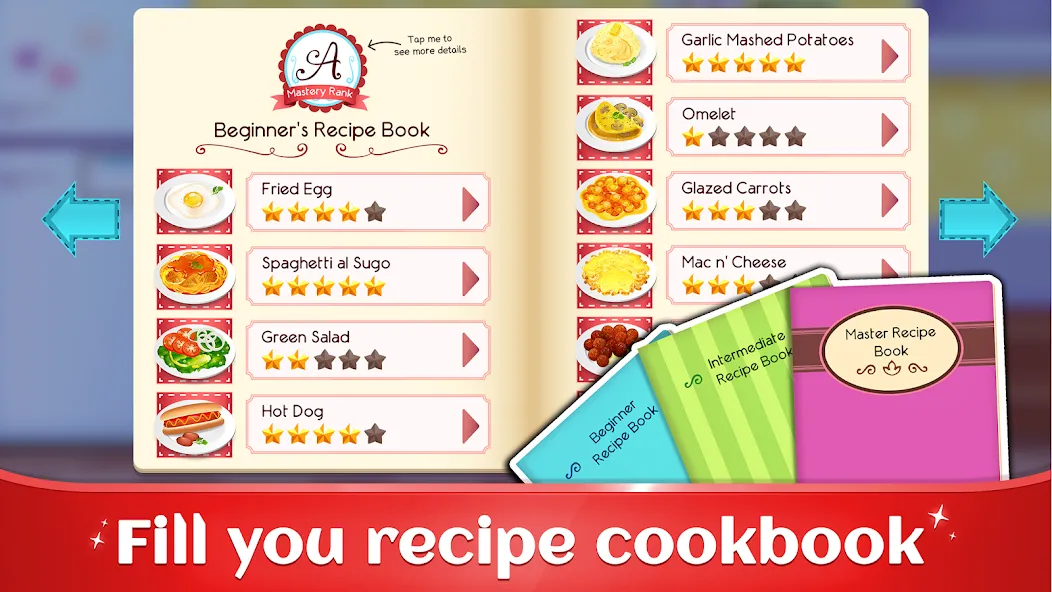 Взломанная Cookbook Master: Cooking Games [MOD: безлимитные деньги и все рецепты] на Андроид — скриншот 3
