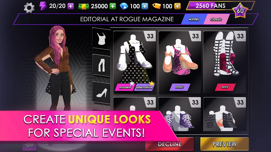 Скачать Fashion Fever: Dress Up Game [MOD: безлимитные деньги и наряды] на телефон — скриншот 2