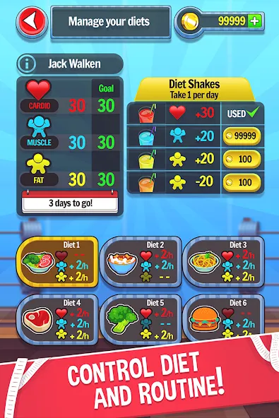 Fat No More: Sports Gym Game! [MOD: безлимитные деньги и премиум-доступ] (Бесплатно / APK) — скриншот 3