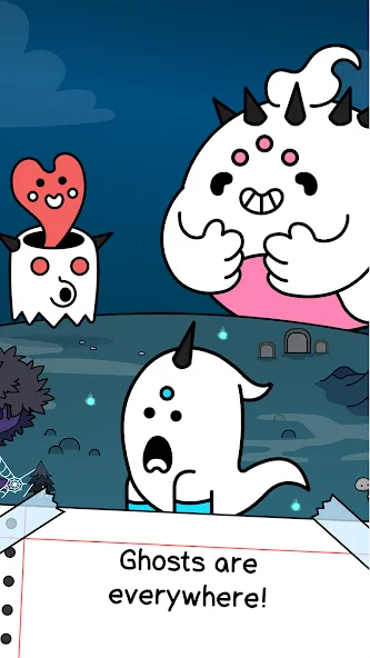 Ghost Evolution: Merge Spirits [MOD: много духов и быстрая эволюция] на Андроид — скриншот 1