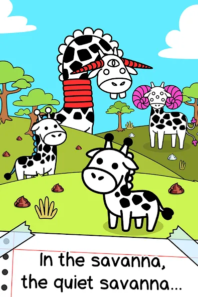 Скачать Giraffe Evolution: Idle Game [MOD: безлимитные деньги и алмазы] — скриншот 1