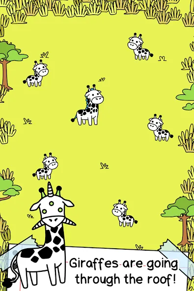 Скачать Giraffe Evolution: Idle Game [MOD: безлимитные деньги и алмазы] — скриншот 2