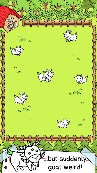 Взломанная Goat Evolution: Animal Merge [MOD: безлимитные монеты и ускоренная эволюция] на Андроид — скриншот 2