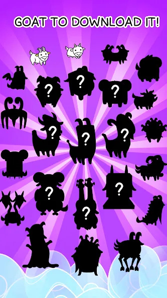 Взломанная Goat Evolution: Animal Merge [MOD: безлимитные монеты и ускоренная эволюция] на Андроид — скриншот 4