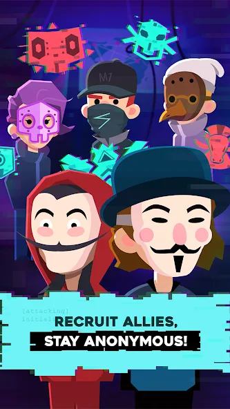 Скачать Hacking Hero: Hacker Clicker [MOD: безлимитные деньги и энергия] на телефон — скриншот 3