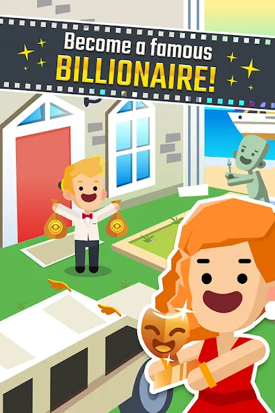 Взломанная Hollywood Billionaire: Be Rich [MOD: безлимитные деньги и премиум функции] на Андроид — скриншот 2