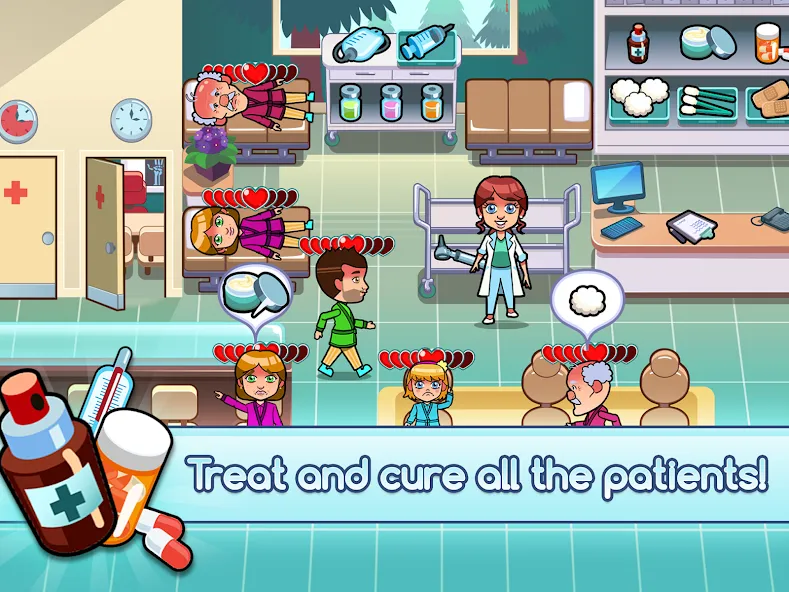 Hospital Dash Tycoon Simulator [MOD: безлимитные деньги и всё открыто] последняя версия — скриншот 2