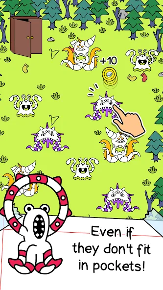 Взломанная Monster Evolution: Merge Game [MOD: безлимитные деньги и алмазы] на Андроид — скриншот 2