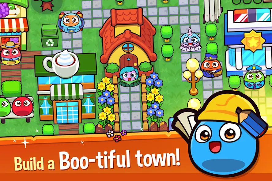 Взломанная My Boo Town: City Builder Game [MOD: безлимитные деньги и ресурсы] на Андроид — скриншот 2