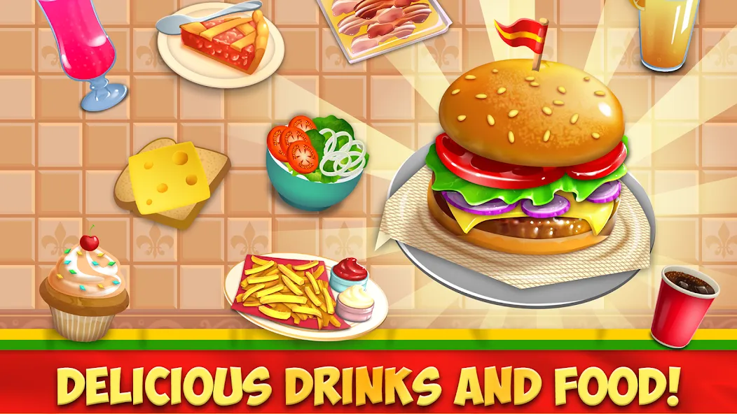 Взломанная My Burger Shop 2: Food Game [MOD: безлимитные деньги и продукты бесплатно] на Андроид — скриншот 3