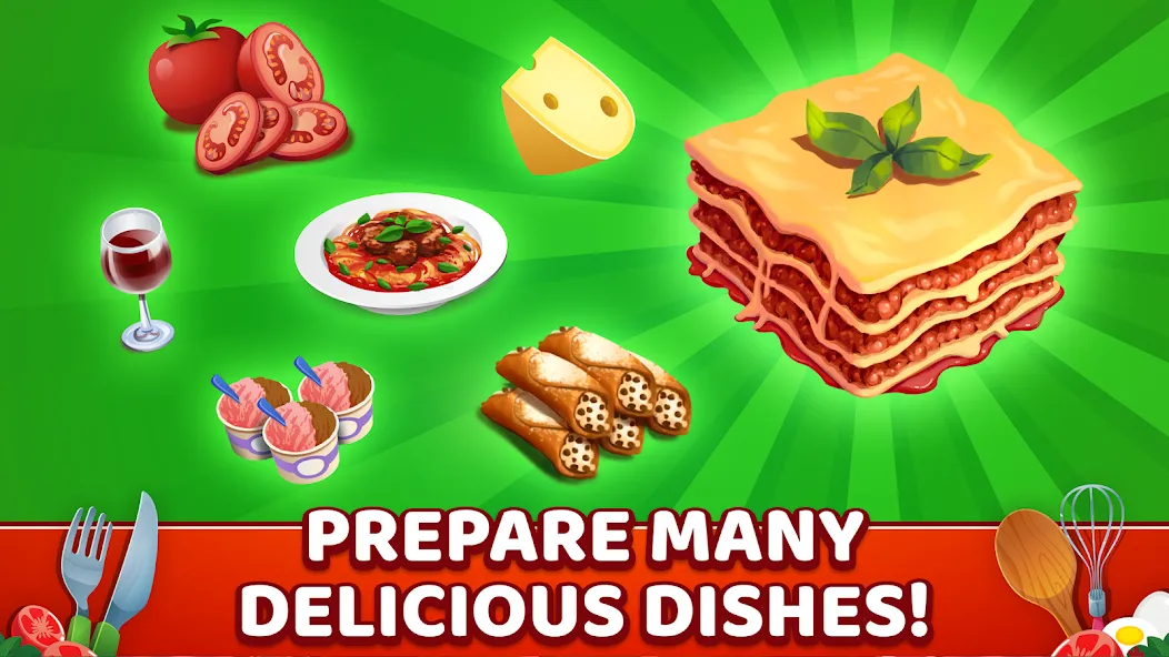 Взломанная My Pasta Shop: Cooking Game [MOD: безлимитные монеты и открыты все рецепты] на Андроид — скриншот 3