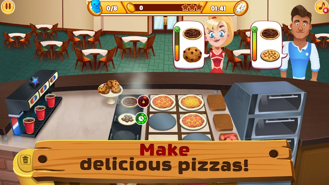 Взломанная My Pizza Shop 2: Food Games [MOD: безлимитные деньги и ресурсы] на Андроид — скриншот 2