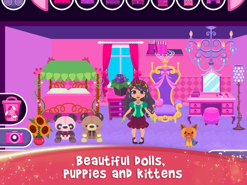 Скачать My Princess Castle: Doll Game [MOD: много монет и алмазов] — скриншот 4