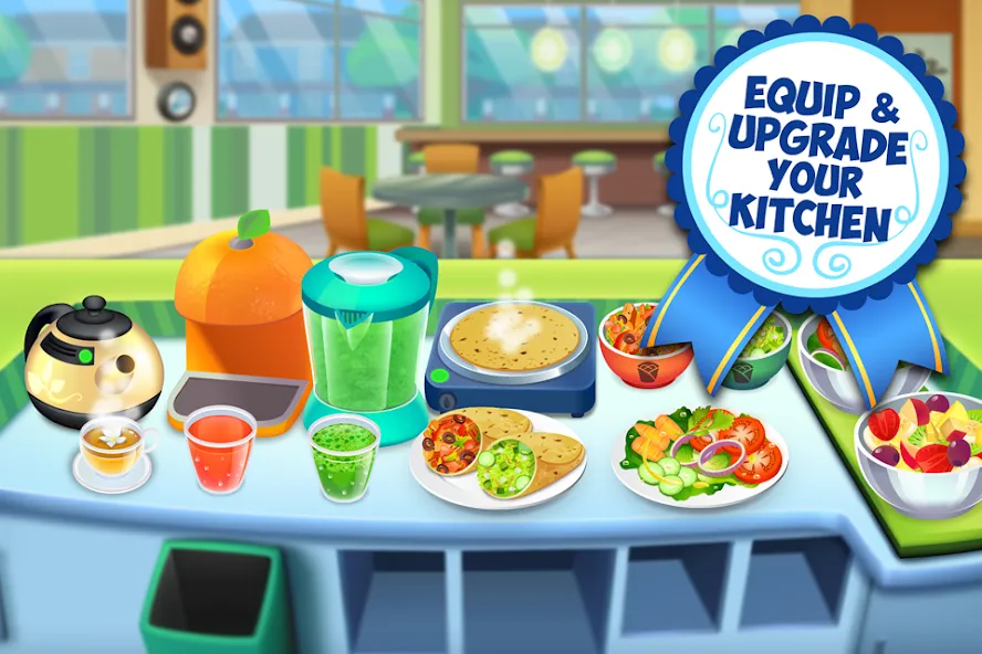 Скачать взлом My Salad Bar: Veggie Food Game [MOD: безлимитные монеты и все рецепты] — скриншот 4